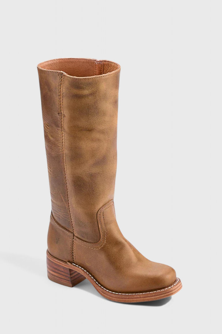 Classic Leather Knee High Boots — knee high boots for women in brown
