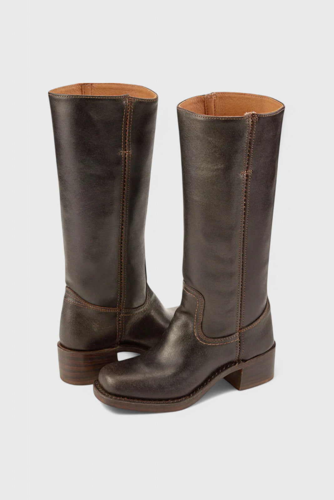Classic Leather Knee High Boots — knee high boots for women in brown