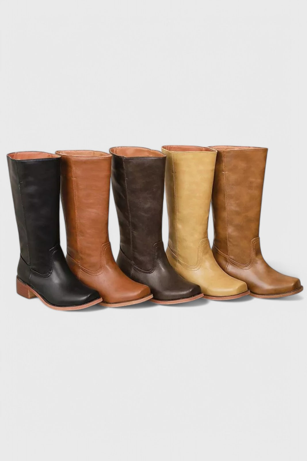 Classic Leather Knee High Boots — knee high boots for women in brown