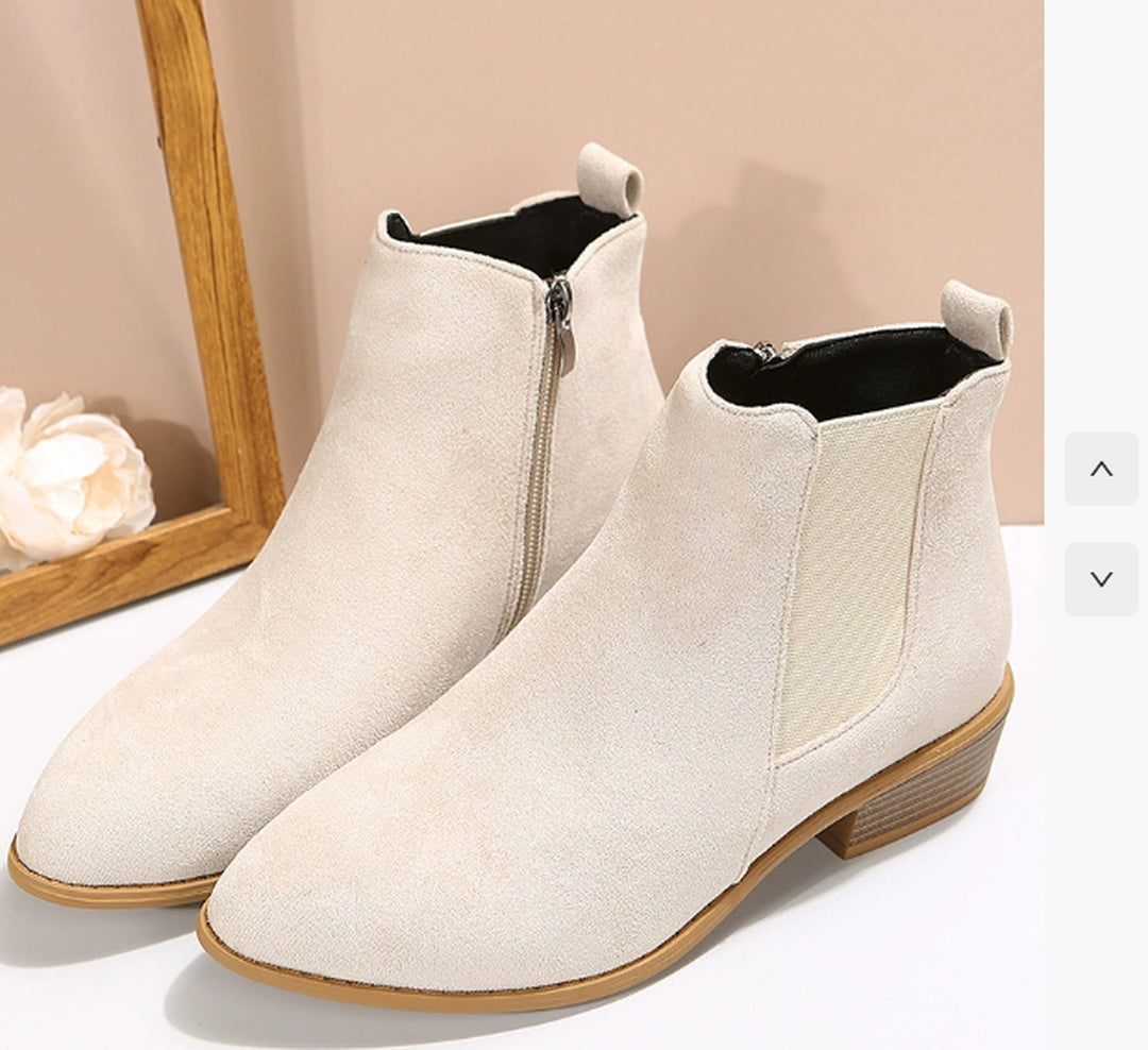 Flat Suede Ankle Boots — ankle boots for women in chocolate brown