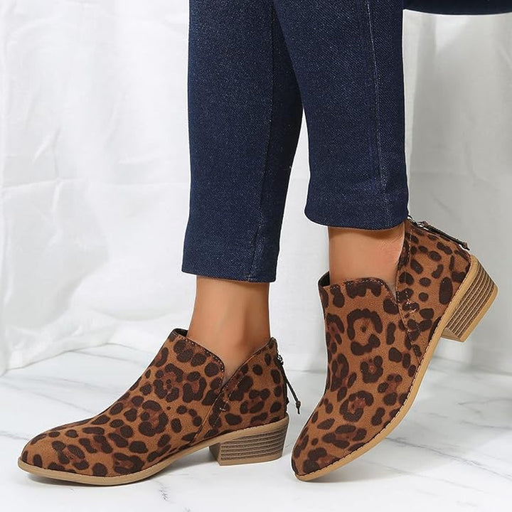 Cut Out Flat Ankle Boots — ankle boots for women in pink