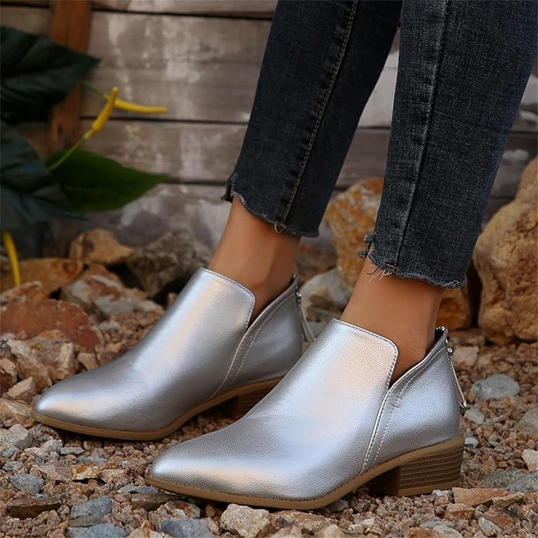 Cut Out Flat Ankle Boots — ankle boots for women in pink