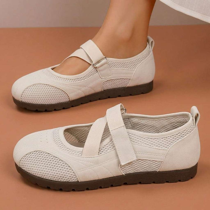 Cushioned Beige Loafers — women's loafers in beige