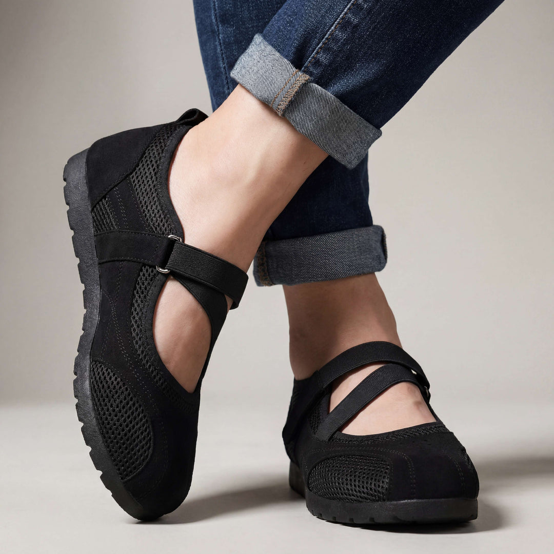 Cushioned Beige Loafers — women's loafers in black