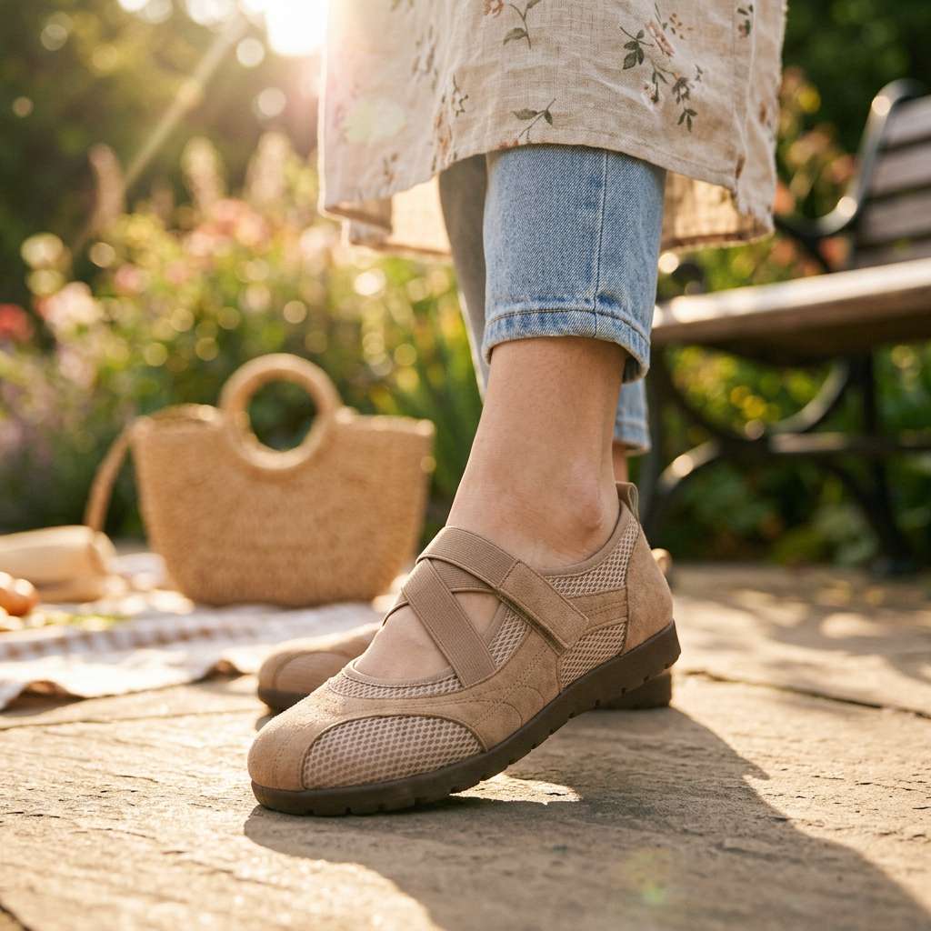 Cushioned Beige Loafers — women's loafers in beige
