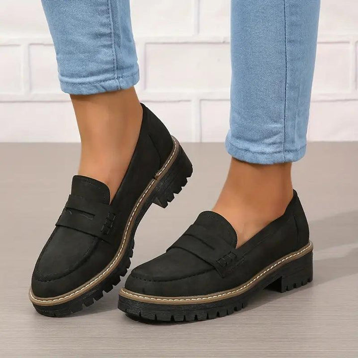 Classic Penny Loafers — women's loafers in beige