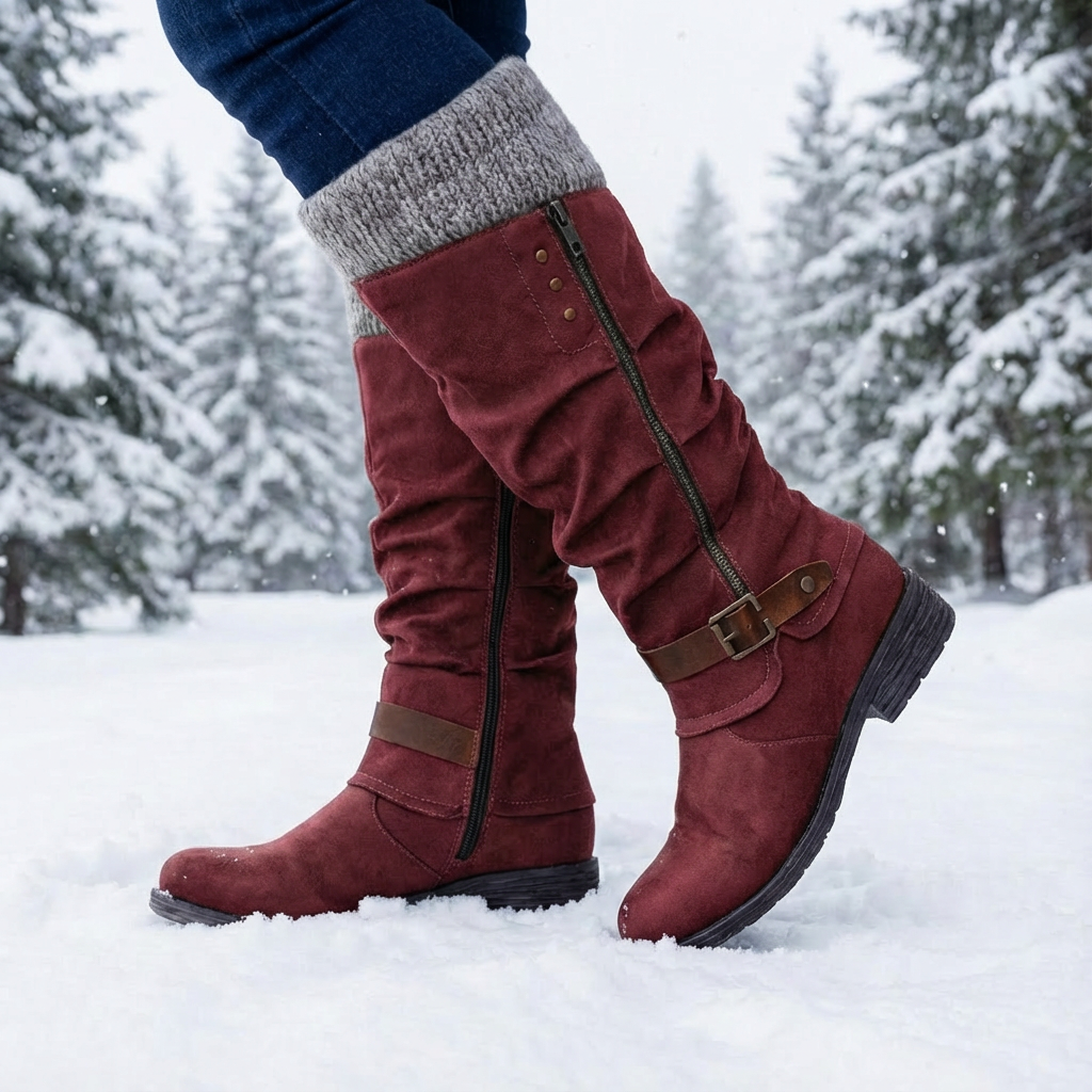 Apolline | Wide Fit Winter Boots for Women - back view