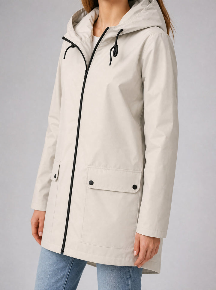 Odette | Longline Waterproof Rain Jacket for Women