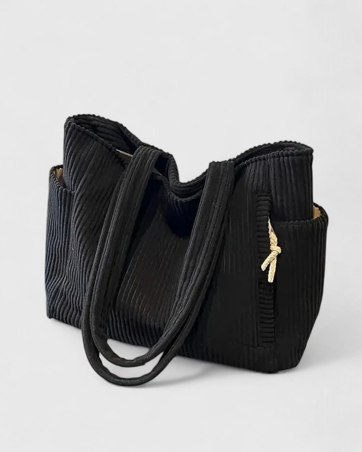 Gwenaelle | Textured Shoulder Tote Bag for Women - front view