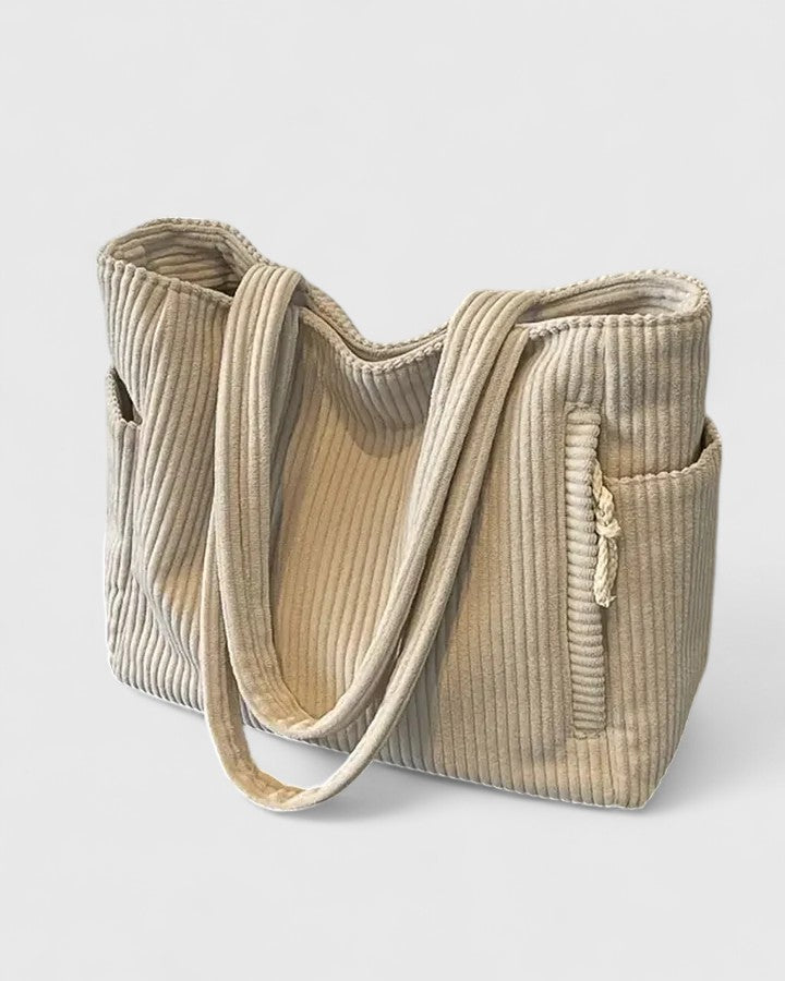 Gwenaelle | Textured Shoulder Tote Bag for Women - detail view