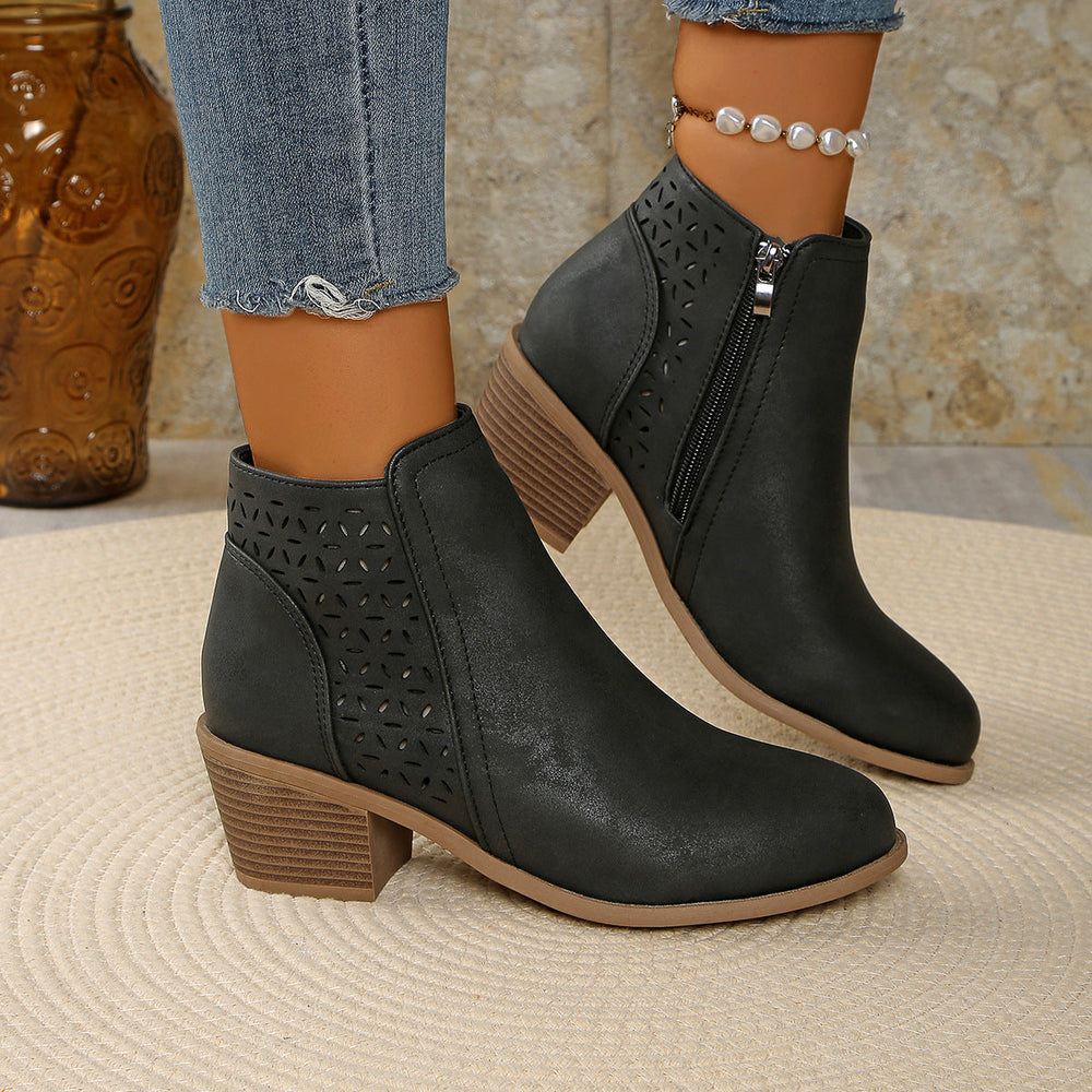 Pointed Toe Wedge Ankle Boots — ankle boots for women in black