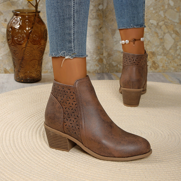 Pointed Toe Wedge Ankle Boots — ankle boots for women in brown
