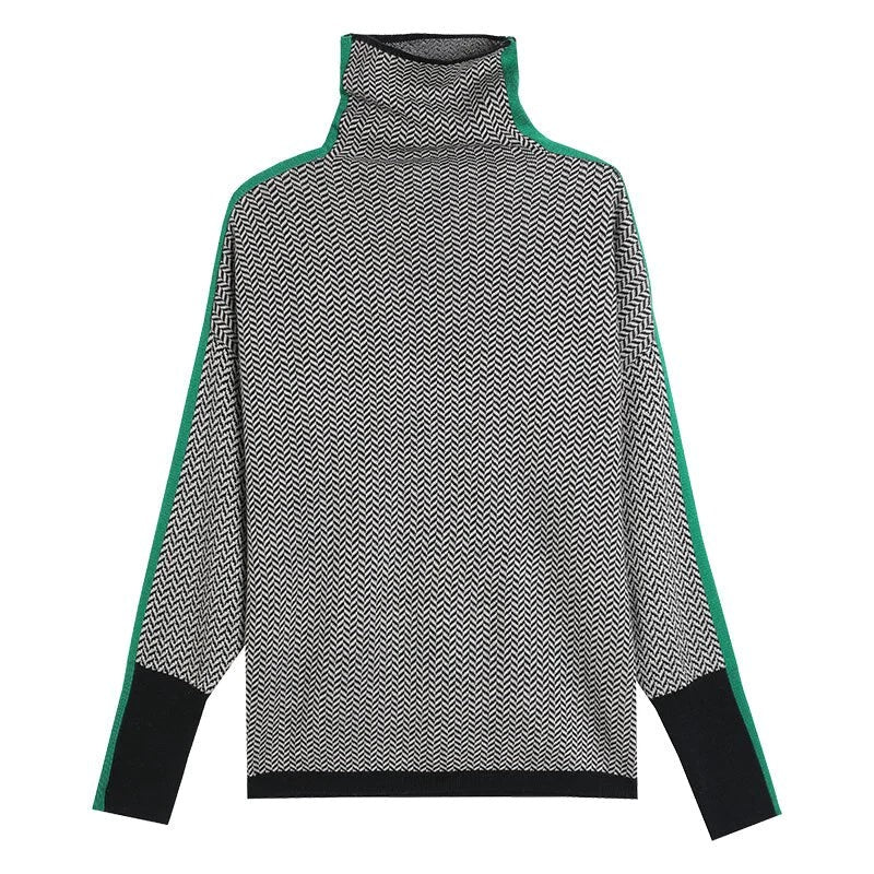 Fair Isle Cashmere Turtleneck Sweater for Women