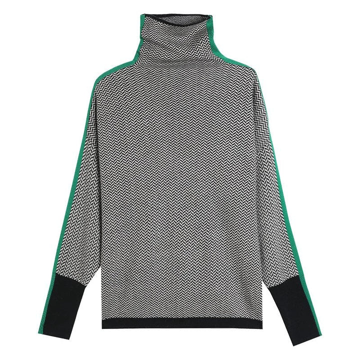 Fair Isle Cashmere Turtleneck Sweater for Women