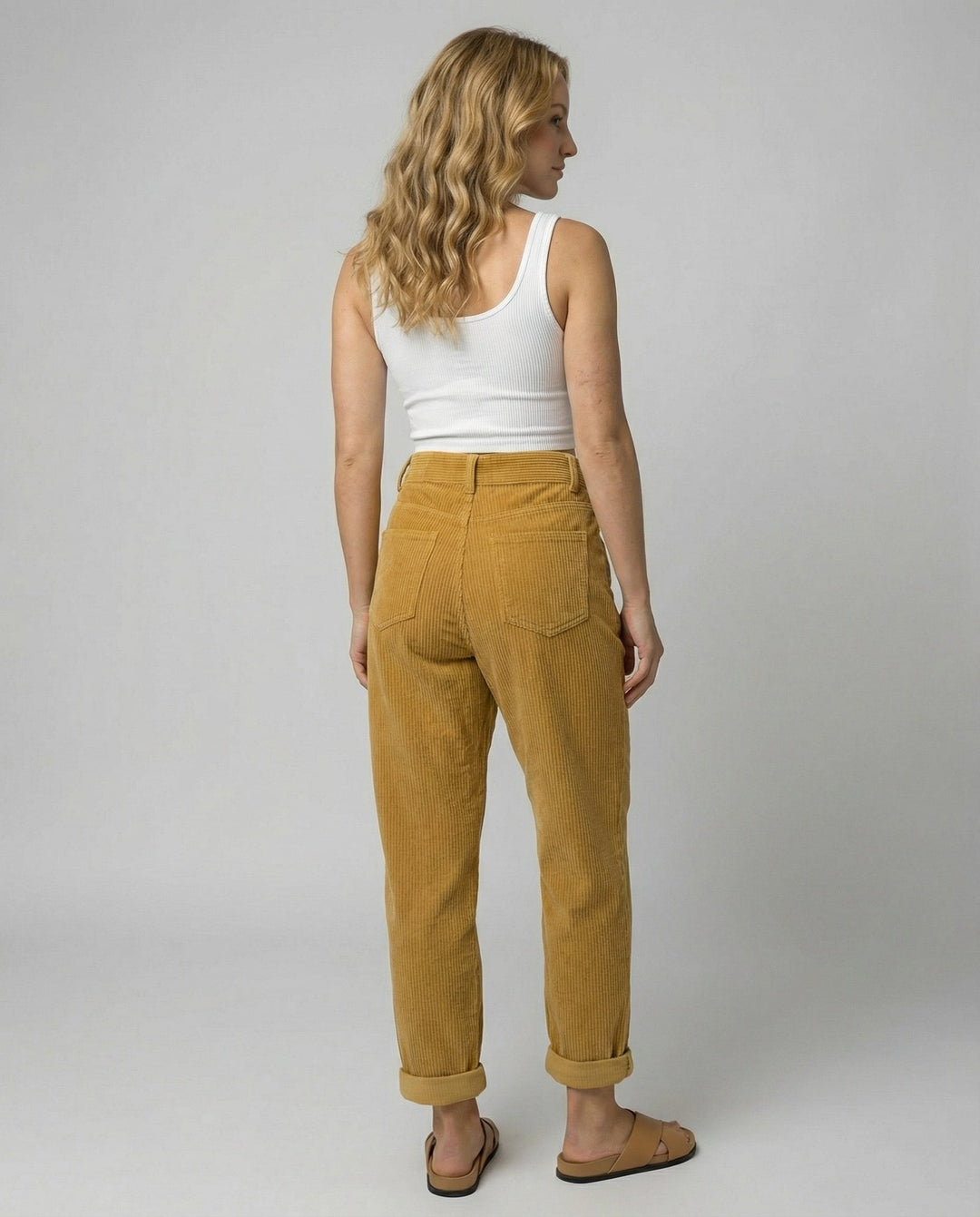 Angelique — Elastic Waist Corduroy Pants (4), StyleTruly