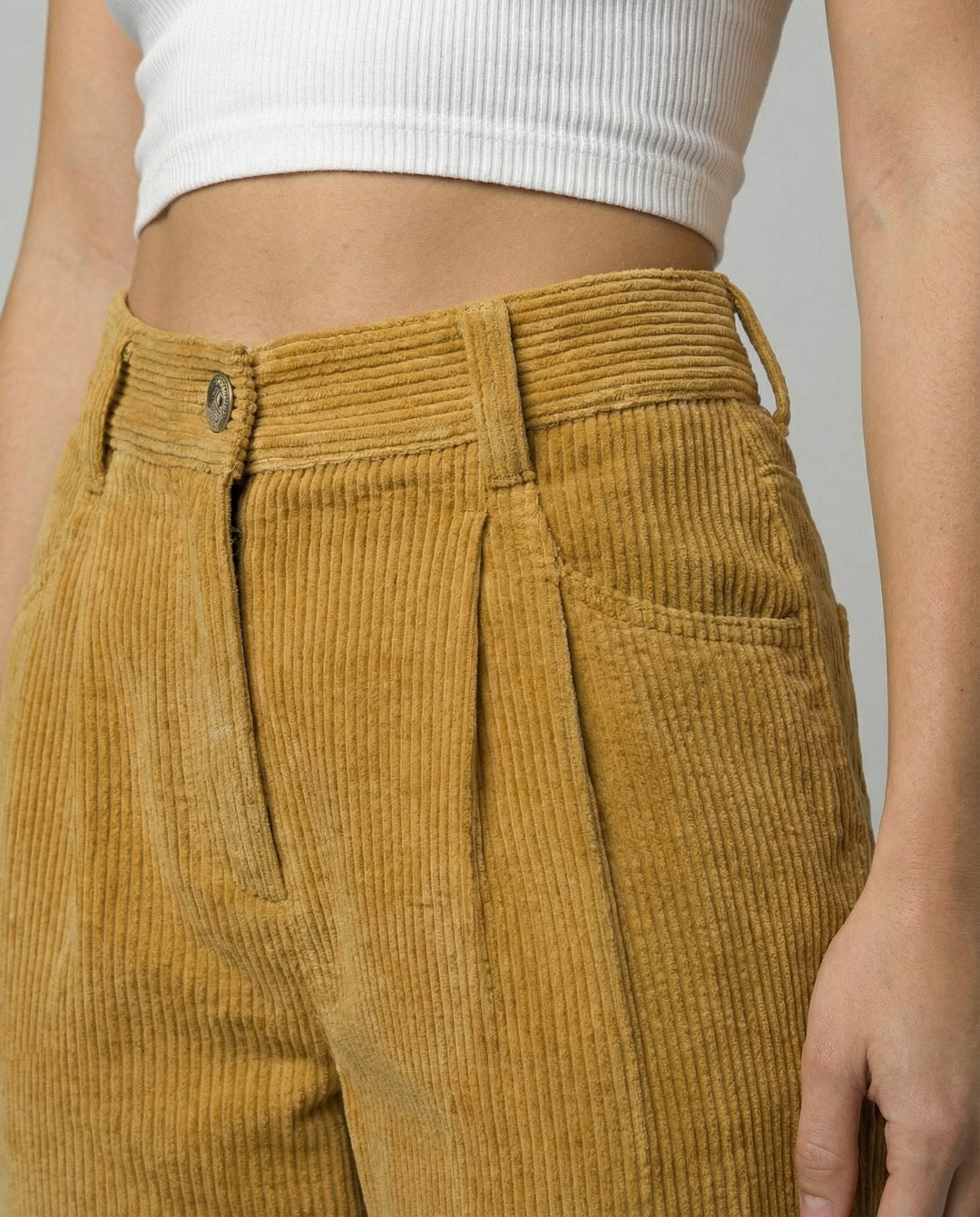 Angelique — Elastic Waist Corduroy Pants (5), StyleTruly