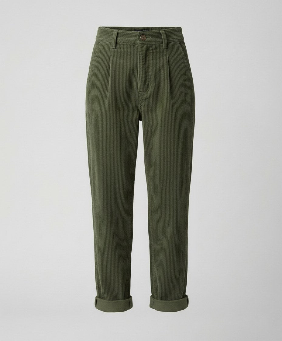 Angelique — Elastic Waist Corduroy Pants (9), StyleTruly
