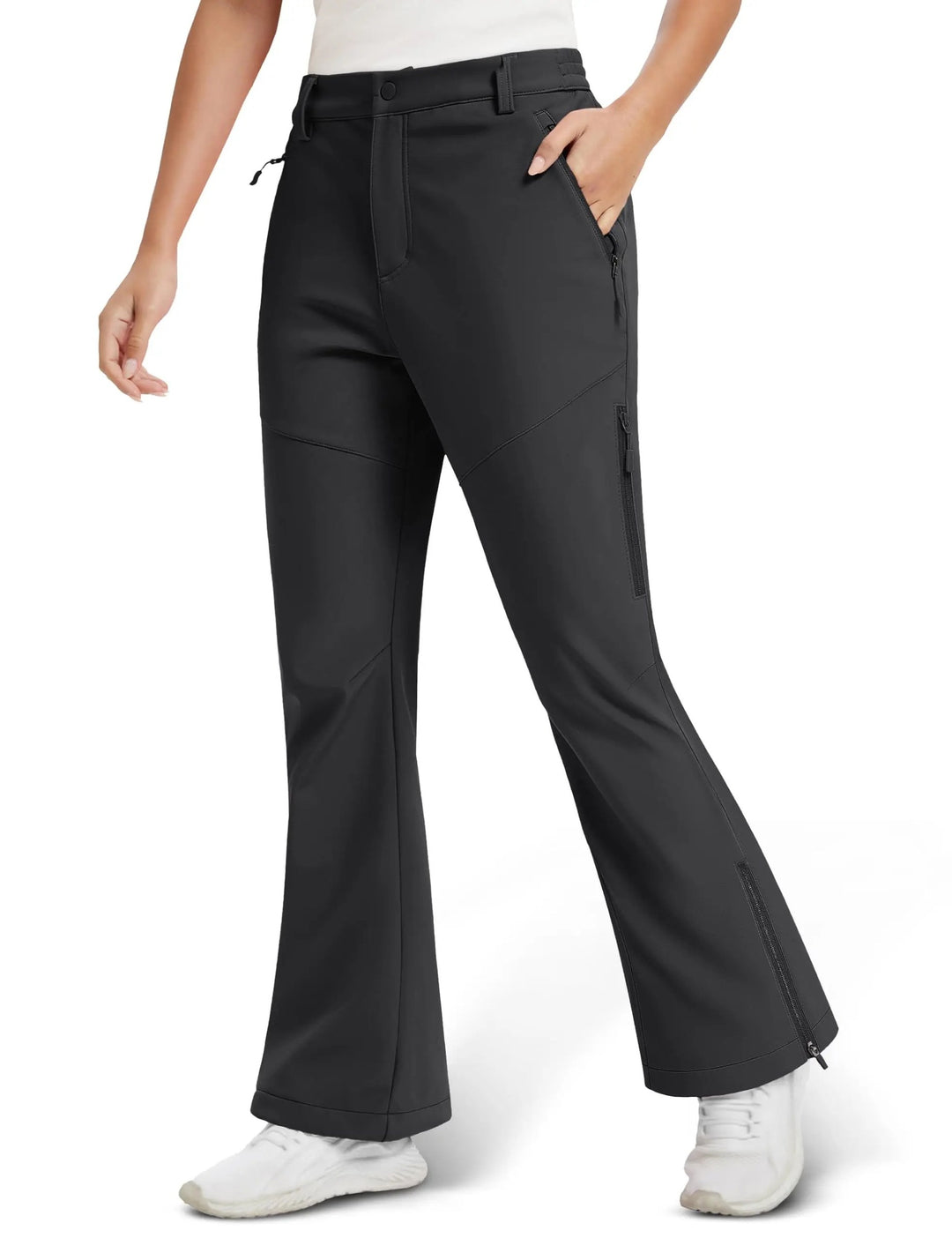 Annika fleece lined insulated flare snow pants — image 1