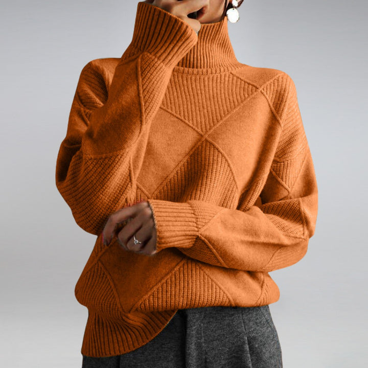 Ribbed Turtleneck Sweater for Women