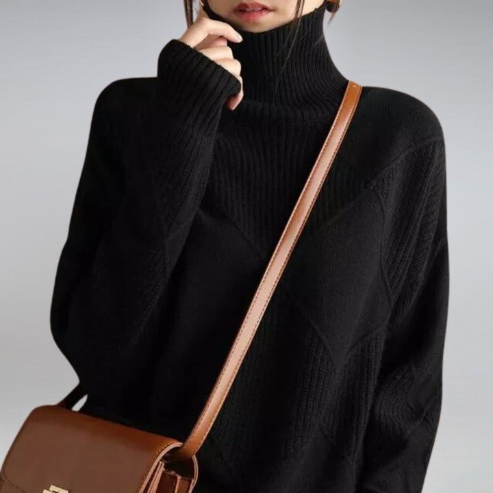 Ribbed Turtleneck Sweater for Women