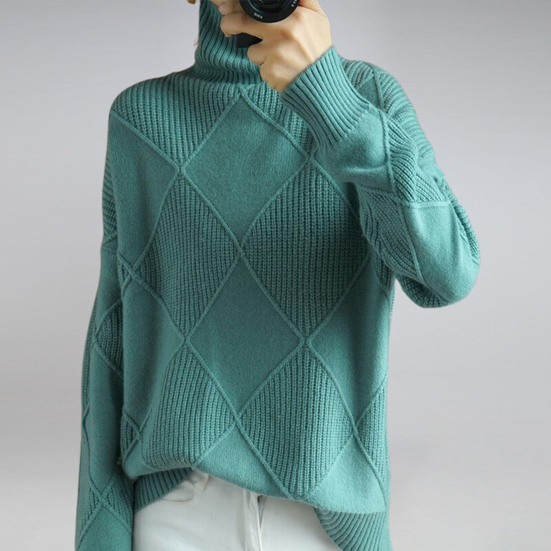 Ribbed Turtleneck Sweater for Women