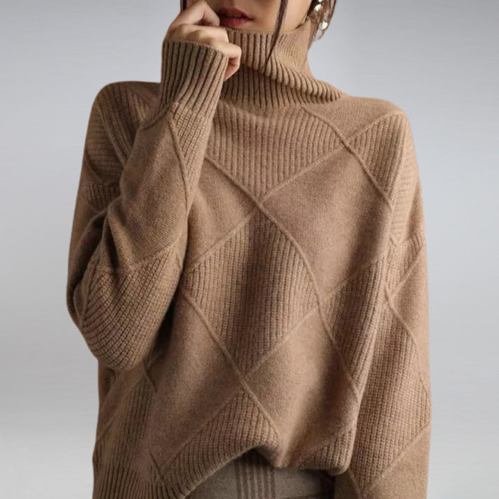 Ribbed Turtleneck Sweater for Women