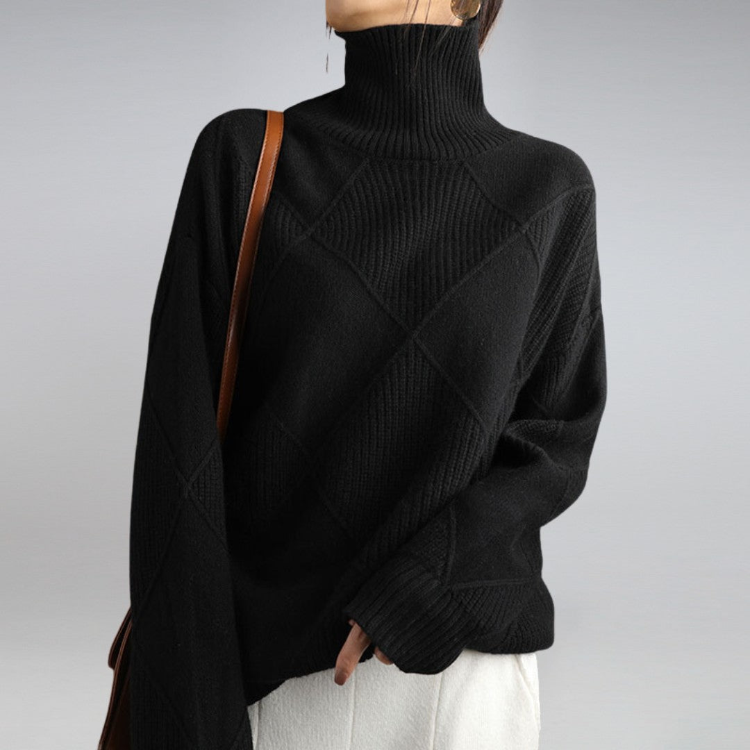 Ribbed Turtleneck Sweater for Women