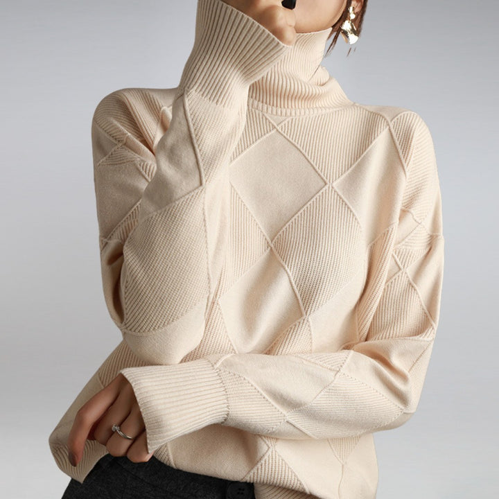 Ribbed Turtleneck Sweater for Women