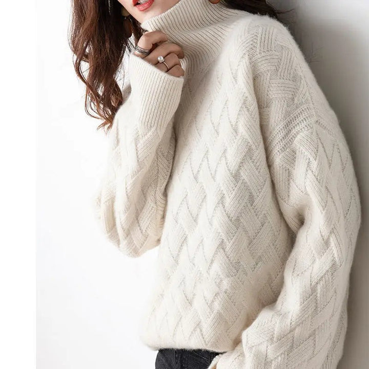 Wool Turtleneck Sweater for Women