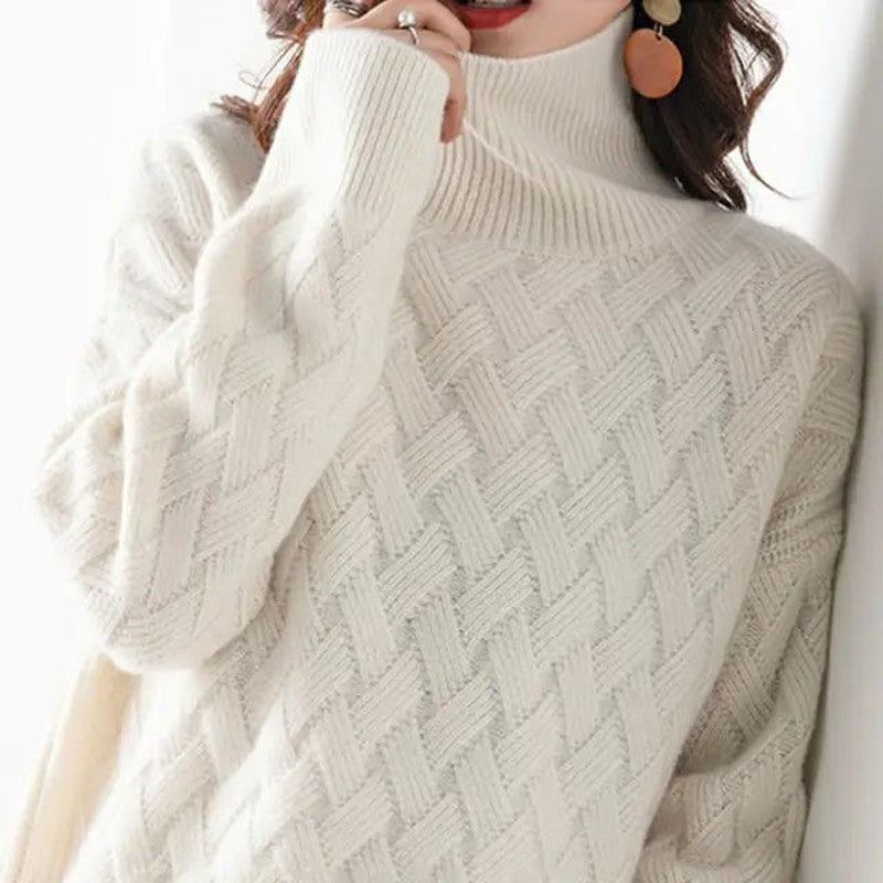 Wool Turtleneck Sweater for Women