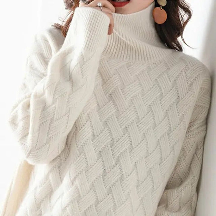 Wool Turtleneck Sweater for Women