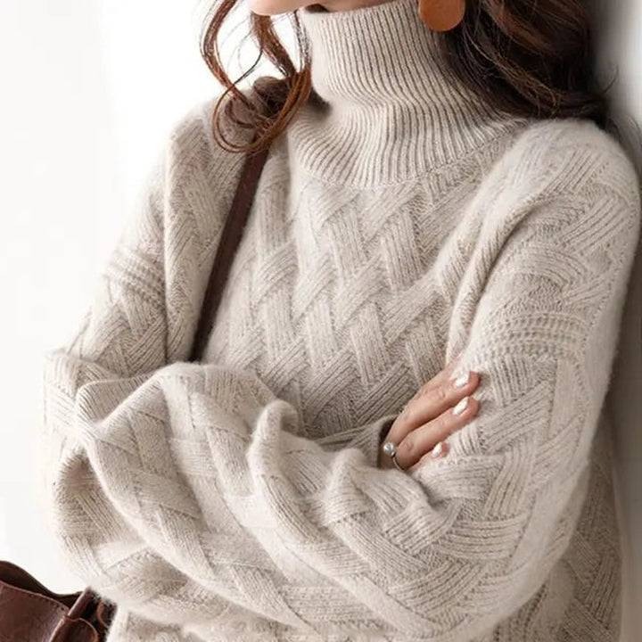 Wool Turtleneck Sweater for Women
