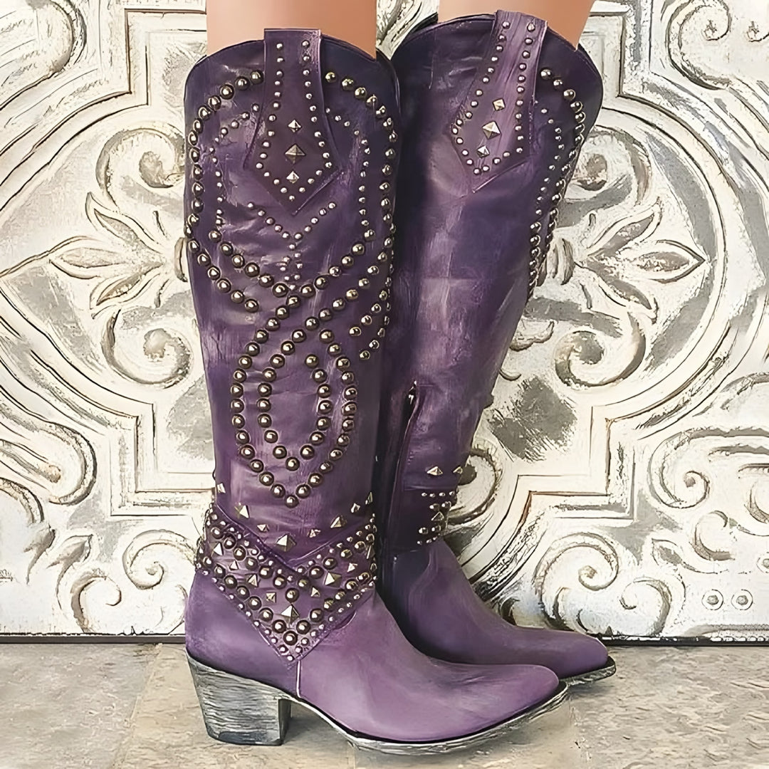 Brianna studded knee high boots — image 2