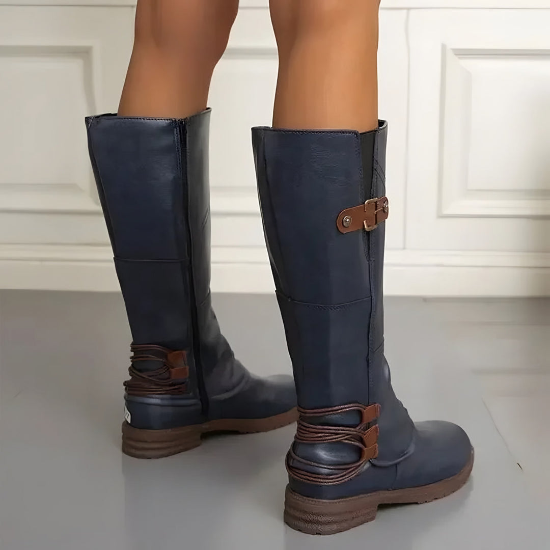Bridget buckle leather knee high boots — image 3