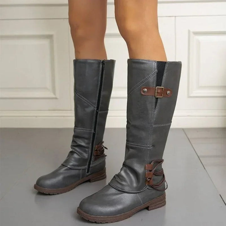 Bridget buckle leather knee high boots — image 4