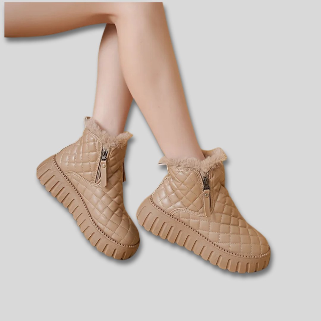 Brielle warm quilted platform winter snow boots — image 1