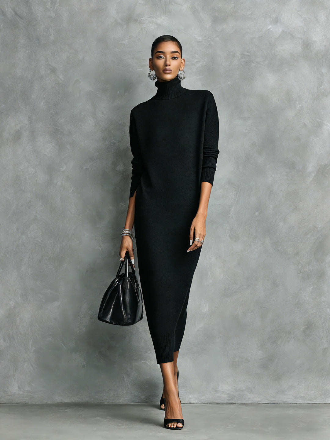 Callie turtleneck midi sweater dress — image 5