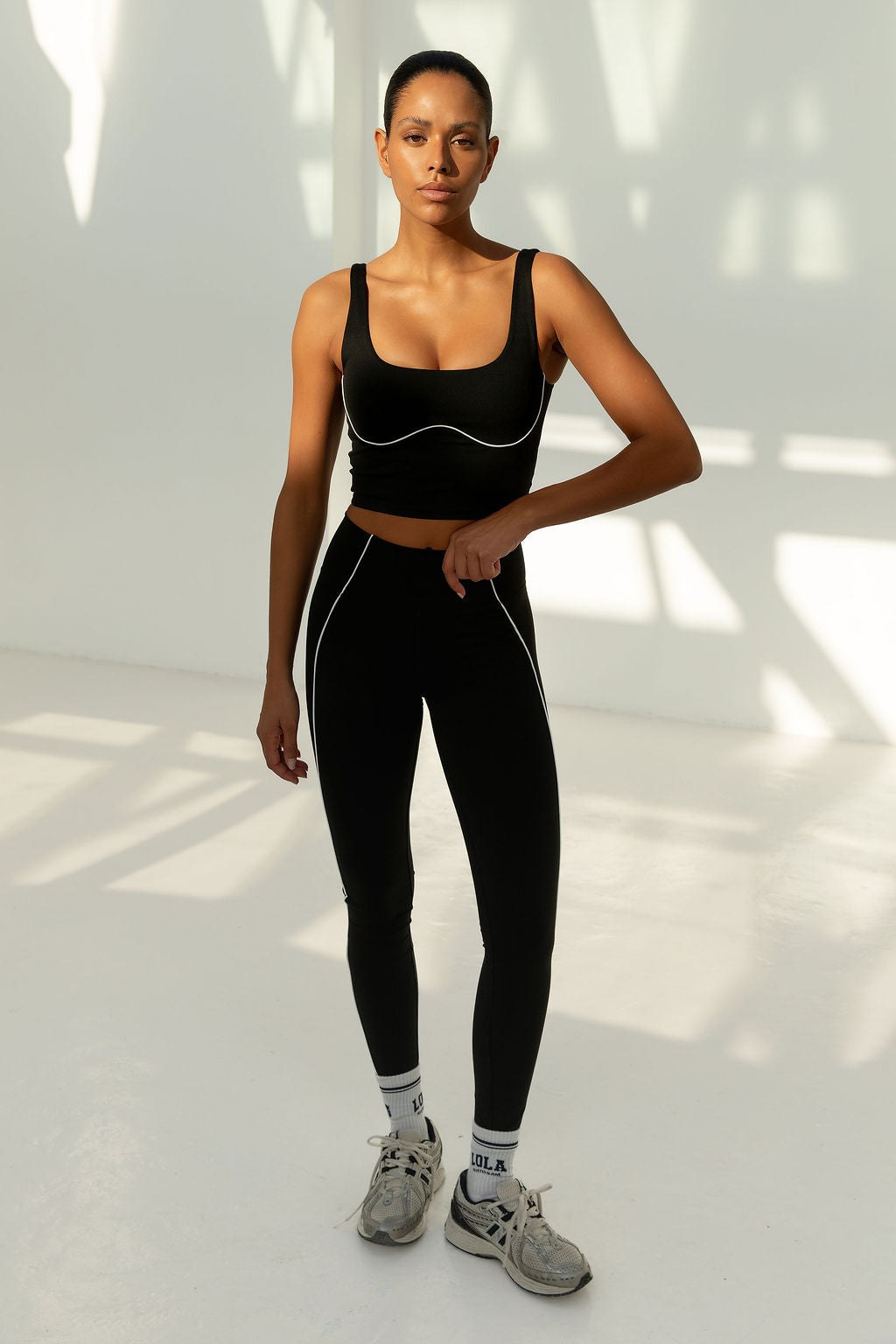 Carmine — Sleek High Waisted Black Leggings, StyleTruly