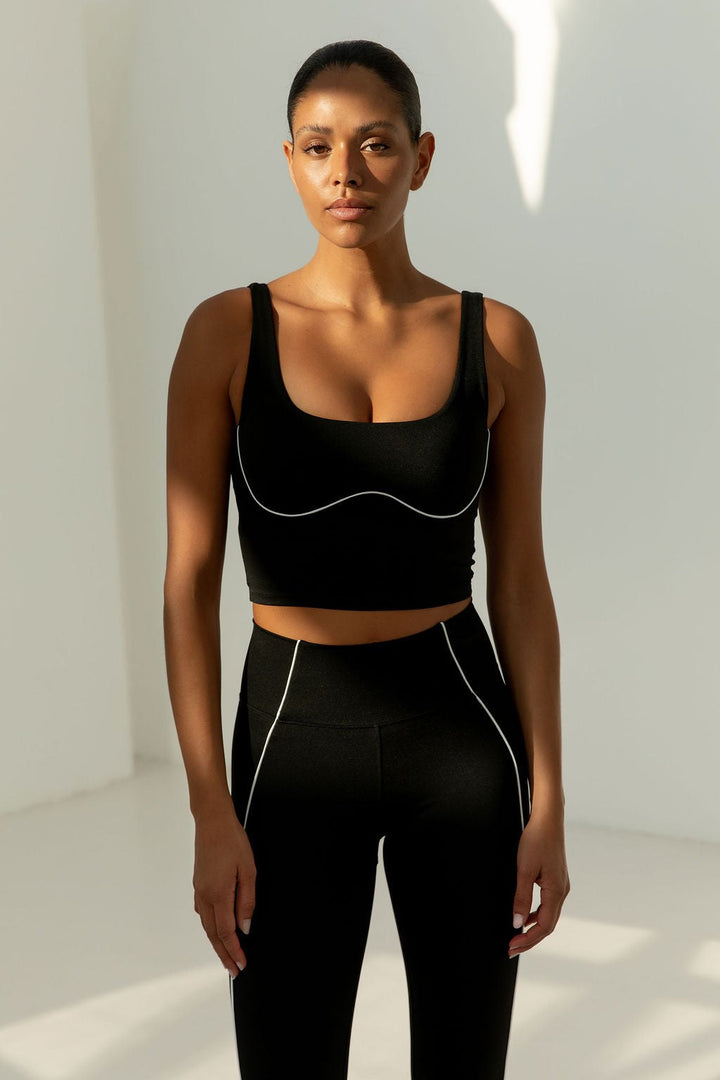 Carmine — Sleek High Waisted Black Leggings (2), StyleTruly