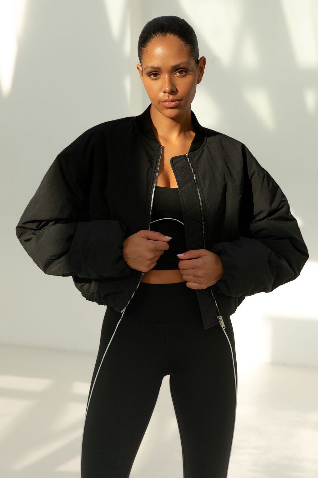 Carmine — Sleek High Waisted Black Leggings (4), StyleTruly