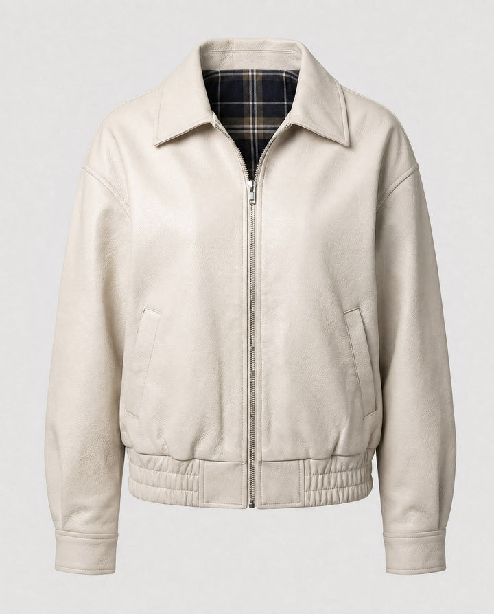 Celeste cropped faux leather jacket — image 6