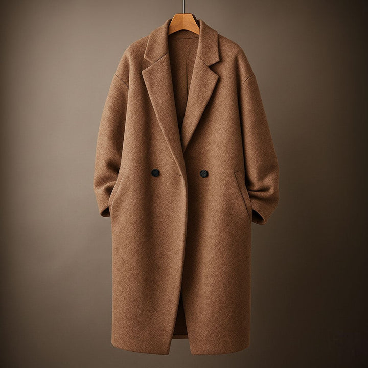 Clemence Oversized Lapel Wool Overcoat for Women