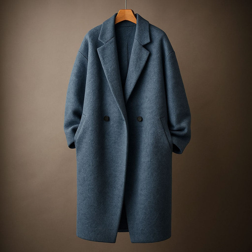 Clemence Oversized Lapel Wool Overcoat for Women