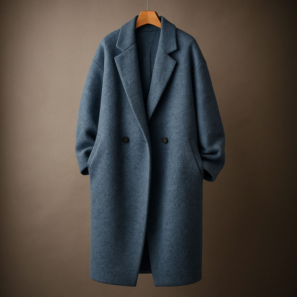 Clemence Oversized Lapel Wool Overcoat for Women