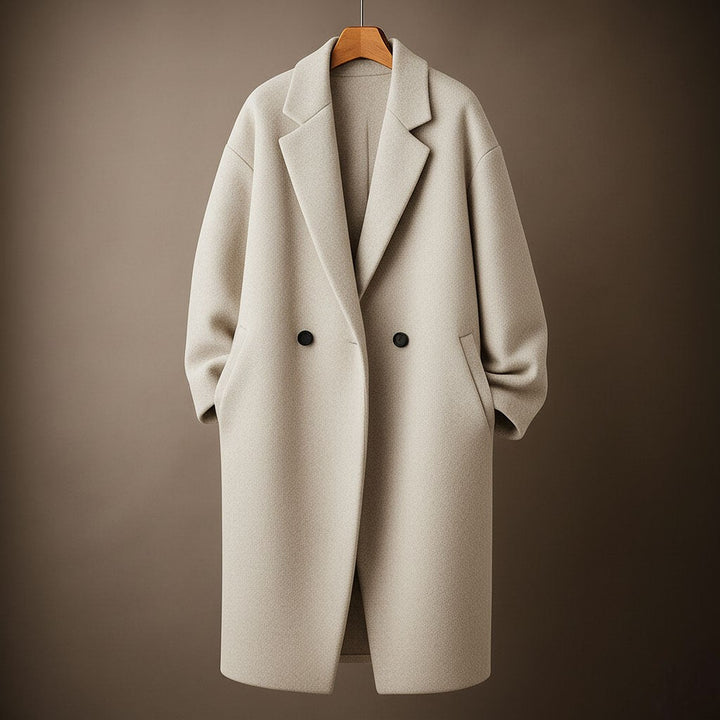 Clemence Oversized Lapel Wool Overcoat for Women