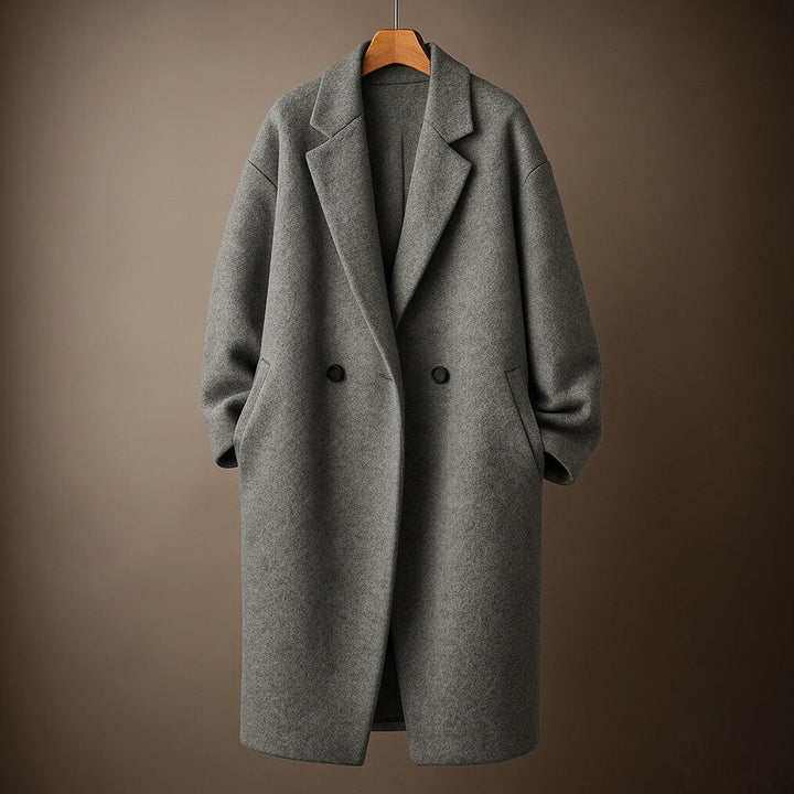 Clemence Oversized Lapel Wool Overcoat for Women