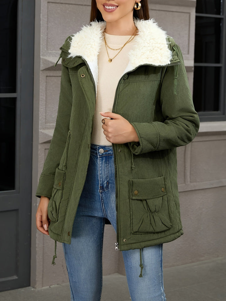 Rosaline — Cozy Hooded Winter Parka with Sherpa Collar for Women