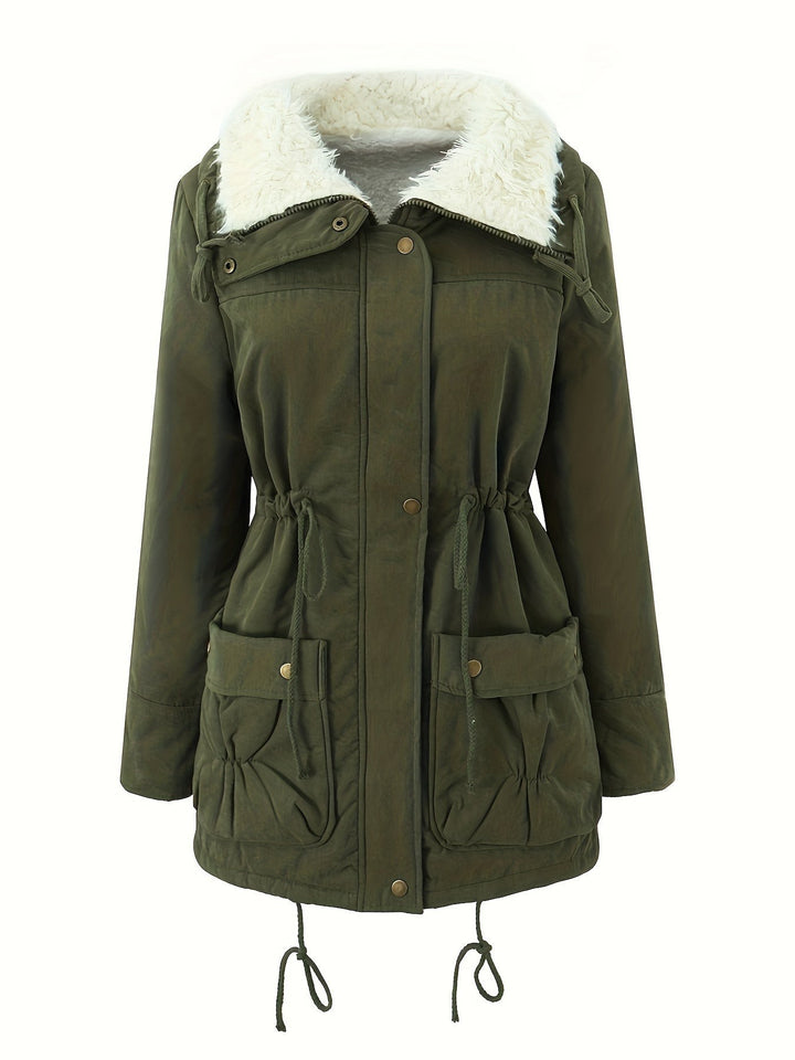 Rosaline — Cozy Hooded Winter Parka with Sherpa Collar for Women
