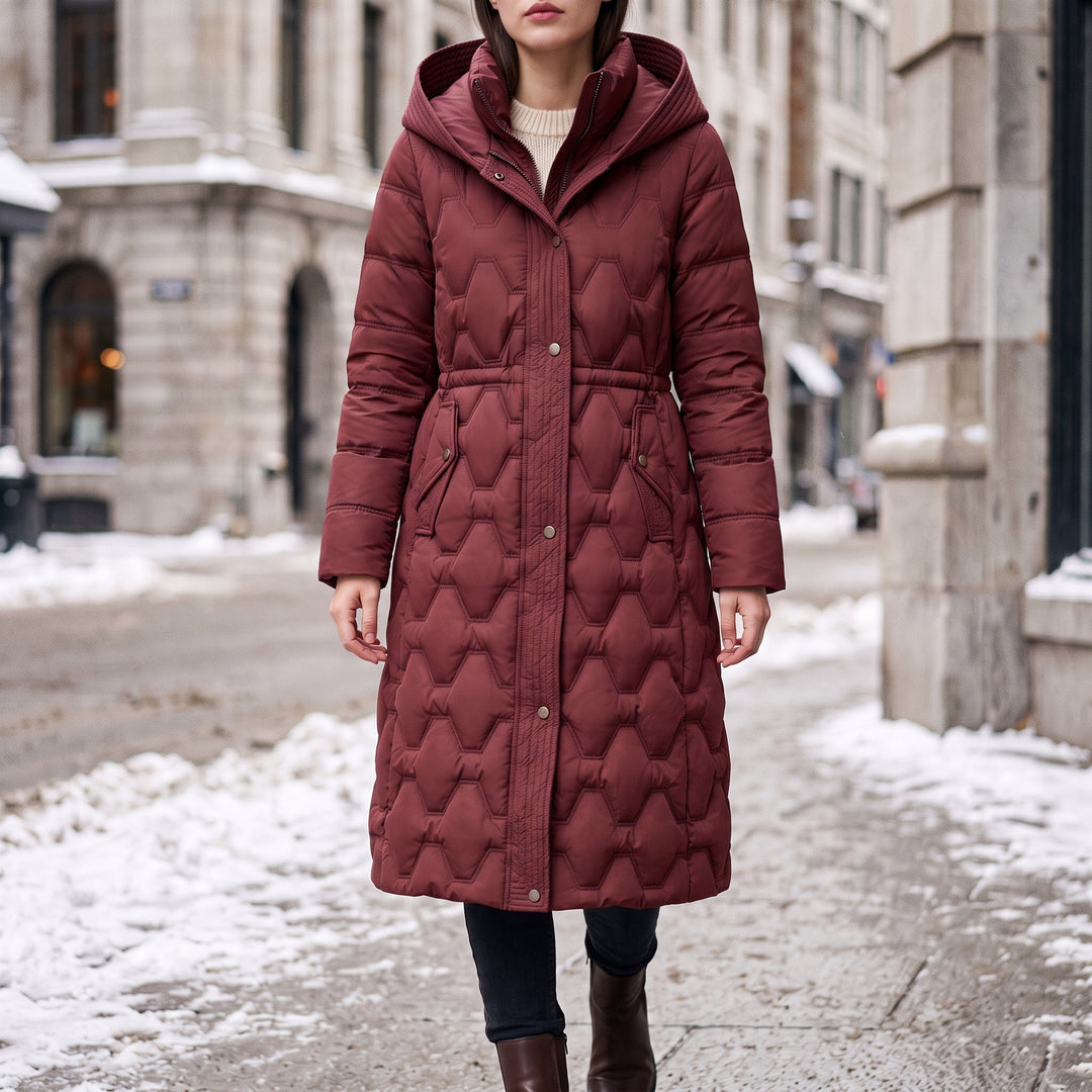 Daphne — Warm Long Quilted Puffer Coat for Women, StyleTruly