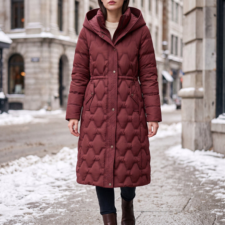 Daphne — Warm Long Quilted Puffer Coat for Women, StyleTruly